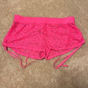 Neon pink swimsuit bottoms